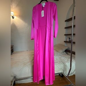 We Are Leone Maxi Duster Jacket Malibu Pink Size XS/S